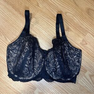 THIRDLOVE Bra 24/7 Lace Balconette Size 34F black Underwire Padded